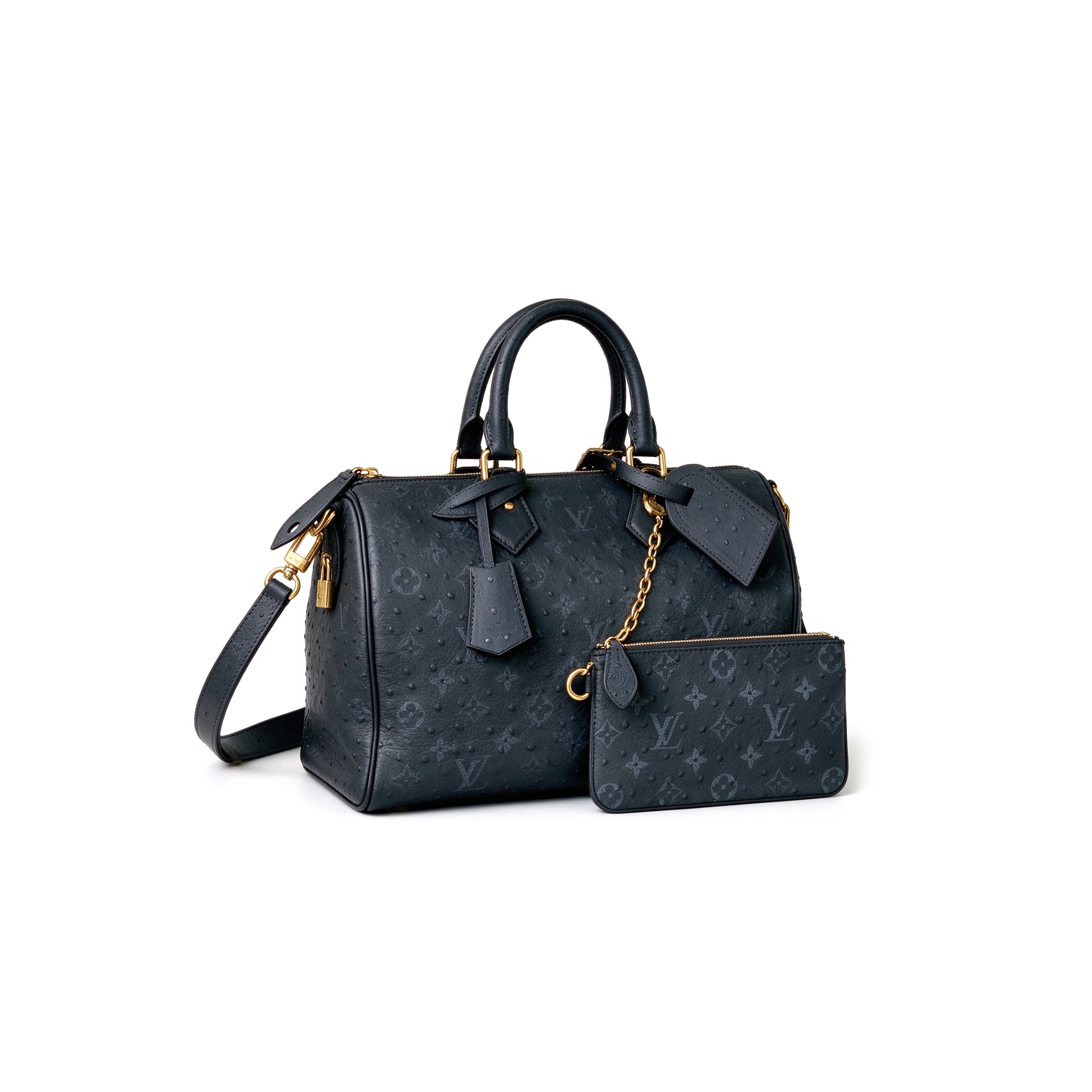 LOUIS VUITTON MASTER SPEEDY P9 BANDOULIÈRE 30 OSTRICH EMBOSSED M24426 (30*21*17cm)